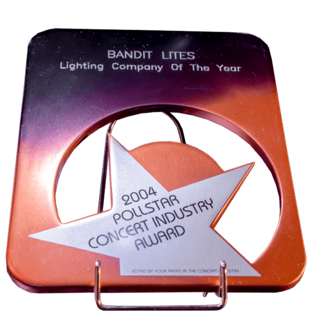 Bandit Lites award plaque for Lighting Company of the Year.