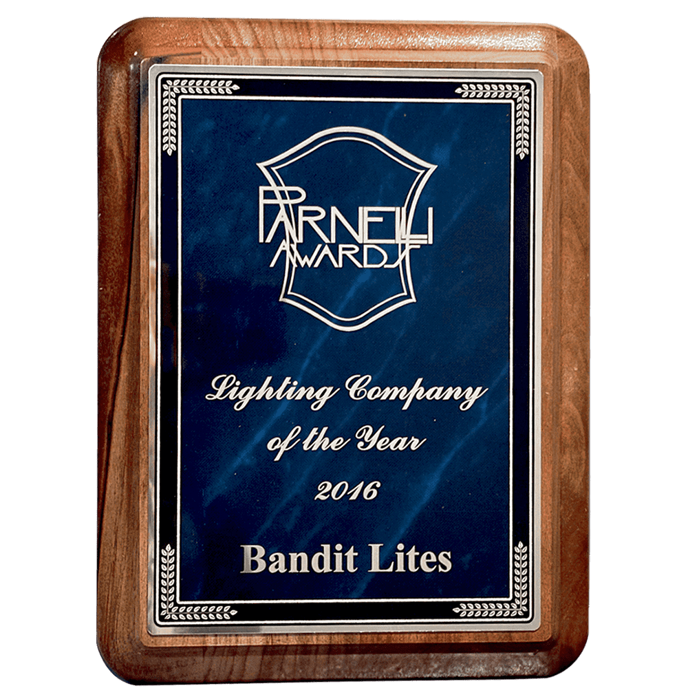 Plaque awarded to Bandit Lites for being the fighting company of the year.